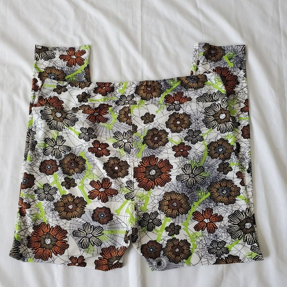 LulaRoe Tall & Curvy Halloween Themed Floral Print Butter Leggings Women's TC2 - Picture 11 of 12